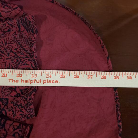 Rock & Republic Womens Rose Floral Button Hi-Low Top Size S Red Vamp Whimsigoth - Picture 13 of 13